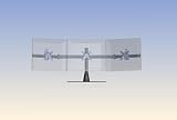 Ergotech Triple Desk Stand with Telescopic Wings (100-D16-B03-TW)