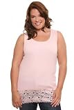 Torrid Plus Size Lace-Hemmed Tank – Pale Peach