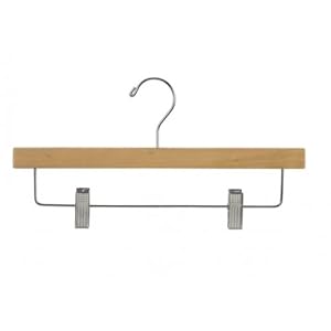 Natural Wood Pant - Skirt Hangers -100 hangers- by Fox Trading