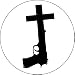 Nine Inch Nails Gun Cross Button B-4321