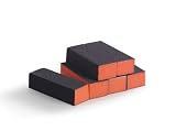 Star Nails Sanding Blocks Orange Double Sided 100 & 180 Grit Pack of 6