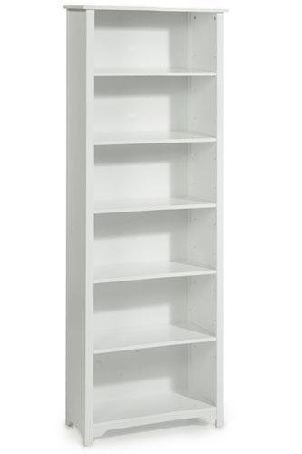 Oxford 36 Inch White Six Shelf Open Bookcase, SIX-SHELF/36W, WHITE