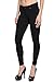 TheMogan Women's Solid Stretch Knit Skinny Pants Basic Zip Fly Soft Leggings
