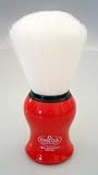 Italy's Omega 100% Synthetic Fiber Shaving Shave Red Handled Brush