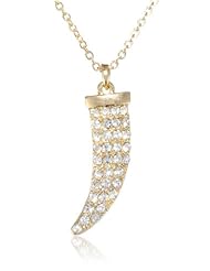 Jules Smith Crystal Tusk Horn Necklace, 16"