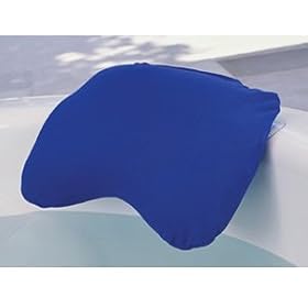Click here to buy Bath Pillow - Striped With Blue Cover.