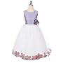 New Tulle Flower Petal Dress Flower Girl Pageant 4 Colors Available Size 2 to 12 Girls