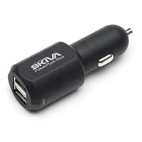 Skiva Dual USB Port 3.1A 15w fastest PowerFlow Duo Heavy Duty Output Car Charger for iPhone 5 and other USB devices