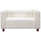 ZUO Button Love Seat, White