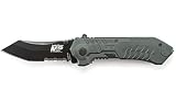 Smith & Wesson SWMP2BS Military and Police Knife with MAGIC Assisted open and Scooped Back Serrated Tanto Blade, Black