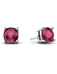Genuine Pink Tourmaline 14kt White Gold Earrings