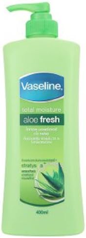 Vaseline Total Moisture Aloe Fresh Lotion natural skin care skin whitening products Lighter Skin in 2 Weeks (400 ML.)