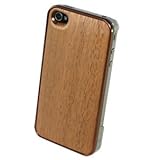 REAL WOODEN CASE COVER SET 「WoodGrain-木目-」-マホガニー- for iPhone4/iPhone4S