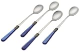 Rosanna Pearlized Blue Napoleon Iced Tea Spoons, Set of 4