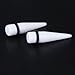 White Acrylic Expander Taper Ear Stretcher Plug 5 / 8''