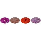 Piz-Zaz Hair Glimmer Tinsel 4 Color Set: Caldo Pink, Rio Red, Polished Copper, Violet Pearl + Hair Art PIn-Tail Comb