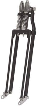 Springer front fork,+8" os,blk custom app most mdls w/1" stem inc stem nuts & top clamp-by-HARDBODY