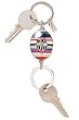 Coach Legacy Stripe Turnlock Valet Key Chain in Bag