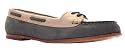 Hudson Womens Ivy Taupe Leather Lace Up Deck Boat Shoes