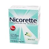Nicorette 4mg Mint Gum 170 Pieces 4mg Each Nicotine Polacrilex Gum
