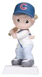 Precious Moments "Swing For the Fences" Girl Figurine, Chicago Cubs