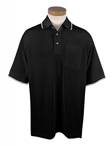 Tri-Mountain Mens 60/40 UltraCool mesh pocketed golf shirt.