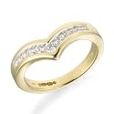 Eighteen Carat Gold Diamond Wishbone Half Eternity Ring