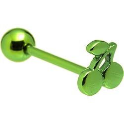 Green Cherry Anodized Titanium Barbell