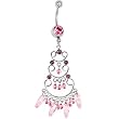 Passion Pink Exotica Chandelier Dangle Belly Ring