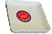 HIC Porcelain Square Quiche Dish, 6-1/2-by-6-1/2-by-1-Inch