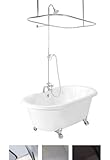IMAGE OF American Bath Factory T070C-SN Melinda Bathtub Faucet Package 2 in White