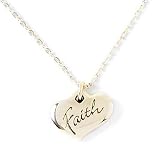 14k Yellow Gold "Women of Faith" Heart Pendant by Bob Siemon, 18"