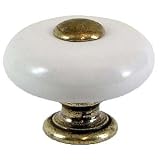 1 1/4 Dia Lancaster Hand Polished \u0026 White Porcelain Knob