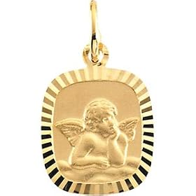 14K Yellow Gold Angel Pendant by 