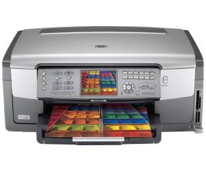 HP Photosmart 3210 All-in-One - Multifunction ( printer / copier / scanner ) - color - ink-jet - copying (up to): 32 ppm (mono) / 31 ppm (color) - printing (up to): 32 ppm (mono) / 31 ppm (color) - USB, 10 Base-T - remarketed