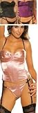 1st Fantasies Very Berry Stretch Satin Pleat Front Bustier