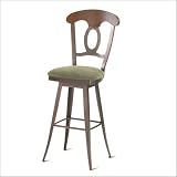 Amisco 41411-30 Cynthia 30" Swivel Barstool with Upholstered Seat and Backrest