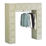 Steel Locker 16 Person 72x18x72 Without Legs 16 Doors Assembled Sand
