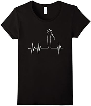Women's Golfer Heartbeat - Golfers Heartbeat T-shirts by Golf Shirts Medium Black