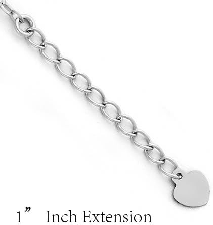 14k White Gold Side Way Cross Necklace - 18"