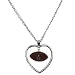 Dallas Cowboys Mini Football Heart Necklace