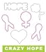NEW Pk of 24 GLOW IN THE DARK Rubber Bands CRAZY HOPE