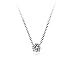 AAA Cubic Zirconia Crystal Ornate Round 6mmx6mm Zirconia Solitaire Pendant Necklace Fashion Jewelry for Women