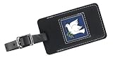 Dove Leather Luggage Tag
