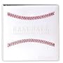 White Stitched Baseball Card Collectors Album (3" D-Ring Binder)