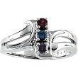 14K Yellow or White Gold Mother's Ring - 2 Stone