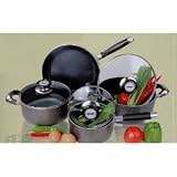 7PC Aluminum Heavy Gauge Non-Stick Pan Casserole Cookware Set by visiondecor Furniture