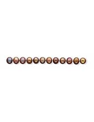14k Polished 8-9mm Champagne Freshwater Cultured Pearl Necklace