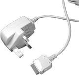 LUPO WHITE UK 3 PIN MAINS CHARGER - IPOD Classic, NANO 1ST & 2ND GEN, TOUCH, VIDEO