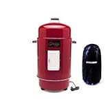 IMAGE OF Brinkmann 810-7080-8 Gourmet Electric Smoker and Grill with Vinyl Cover, Red